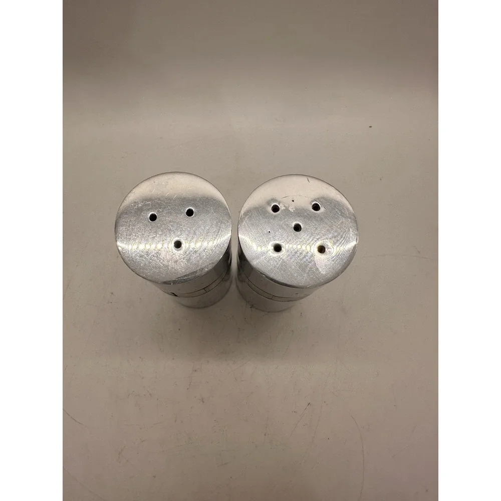 Vintage Towle Silver Salt & Pepper Shakers Mother of Pearl Inlay 4